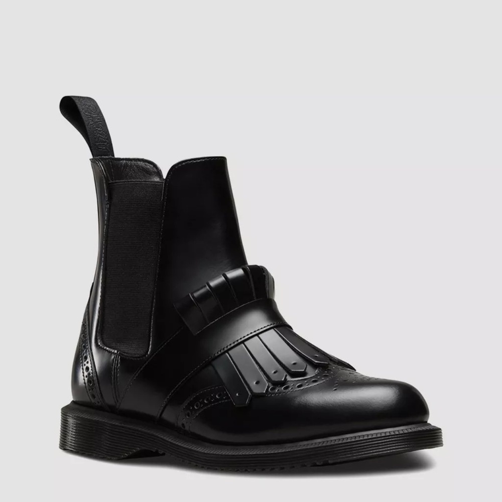 Dr. Martens Black Leather Chelsea Combat Boot